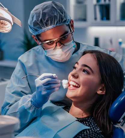 An image of a Doctor treating a patient