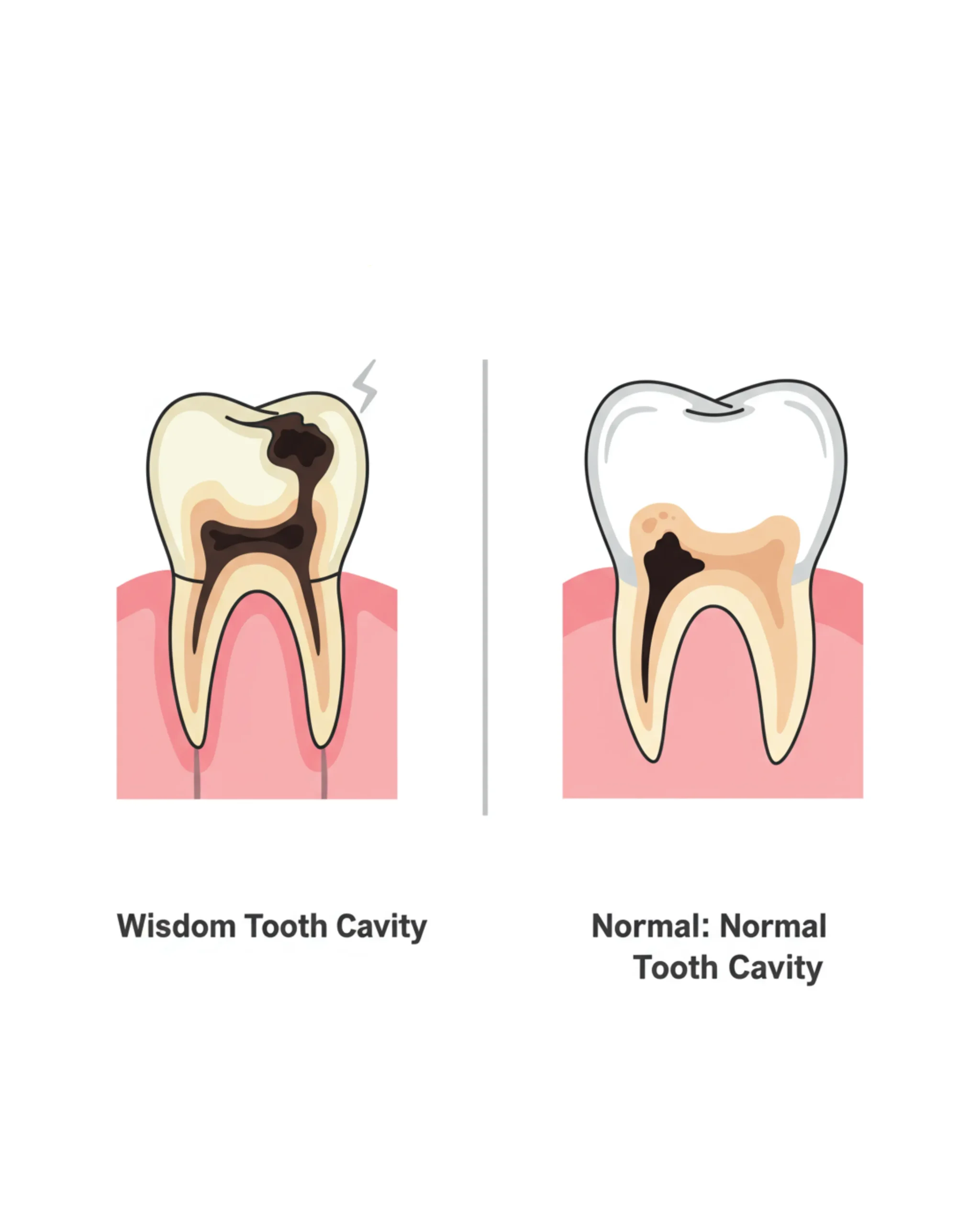 Wisdom Tooth Cavity vs Normal Tooth: What’s the Difference? - UNIDENTAL
