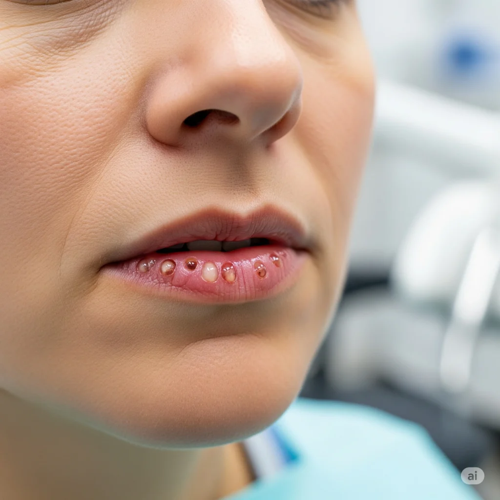 Image showing Painful Blisters on Lips
