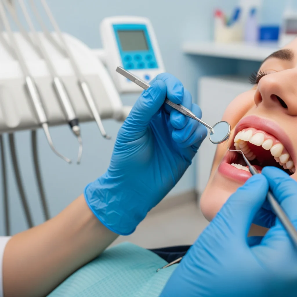 Image showing routine dental exam checkup